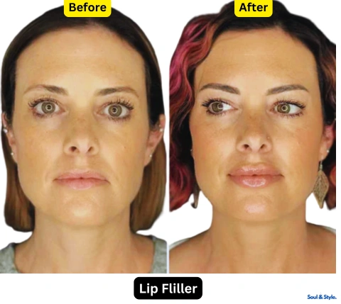 lip filler before and after