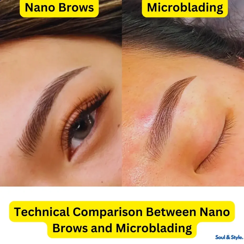 Technical Comparison Between Nano Brows and Microblading